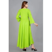 Smien - Lime Green Rayon Womens Anarkali Kurti ( Pack of 1 ) - None