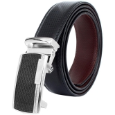 Zacharias - Black Leather Men's Reversible Belt ( Pack of 1 ) - None