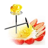 2pcs Cake Decorating Nails Stainless Steel Piping Nail 3D Rose Flower Maker Piping Bottom Tray Ice Cream Flowers Cake Decoration Tool