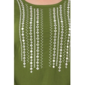 Kapadia - Green Rayon Womens Straight Kurti ( Pack of 1 ) - None