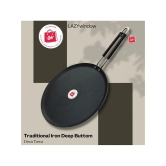 LAZYWINDOW Iron Dosa Tawa ( Pack of 2 ) - Black