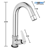 Cossimo Brass Vignet Swan Neck Pillar Tap for WashBasin Brass Wash Basin Tap (Pillar Cock)