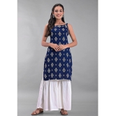 Maquien - Blue Straight Rayon Women's Stitched Salwar Suit ( Pack of 1 ) - None