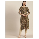 KSUT Green Cotton Straight Kurti - Single - XXL