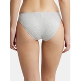 Jockey SS02 Women Super Combed Cotton Elastane Stretch Low Waist Bikini - Steel Grey Melange - None