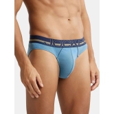 Jockey US17 Men Super Combed Cotton Rib Solid Brief - Aegean Blue - None