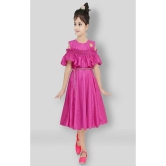 Coxxup Pink Crepe Girls Frock ( Pack of 1 ) - None