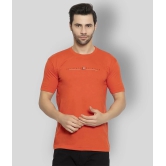 Zeffit - Cotton Blend Regular Fit Rust Mens Sports T-Shirt ( Pack of 1 ) - None