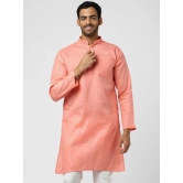 DESHBANDHU DBK - Orange Linen Mens Regular Kurta ( Pack of 1 ) - None