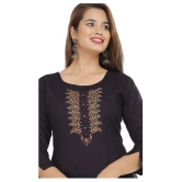 JC4U - Navy Rayon Womens Straight Kurti - M