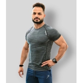 Fuaark - Dark Grey Polyester Regular Fit Mens Compression T-Shirt ( Pack of 1 ) - L