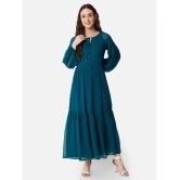 ALL WAYS YOU - Teal Georgette Womens Gown ( Pack of 1 ) - None