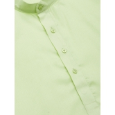 Jompers Mens Lime Cotton Solid Kurta Only-L / Green