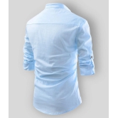 Life Roads - Sky Blue Cotton Mens Shirt Style Kurta ( Pack of 1 ) - None