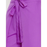 Women Purple Loose Fit Solid Culottes