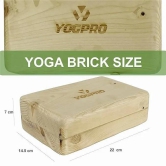 YOGPRO Premium Wooden Yoga Block, Eco-Friendly Pure Wood Yoga Block Brick, Provides Stability, Balance and Flexibility, for Yoga (pack of 2)
