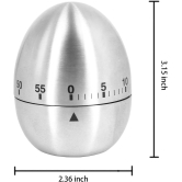 KIT & CO Egg Shape Timer Wind up Timer Kitchen Timer Cooking Timer Reminder Timer Mechanical Reminder Cute Timer Mechanical Rotating Alarm with 60 Minutes for Cooking Silver