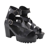 Shoetopia - Black Women''s Sandal Heels - None