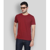 GENTINO - Maroon Cotton Blend Regular Fit Men's T-Shirt ( Pack of 1 ) - None