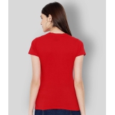 Fabflee Cotton Red T-Shirts - Single - XL