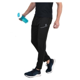 Forbro Polyester Lycra Blend Regular fit Sport /Casual Track Pants for Men | Lower for Boys (Black) - L