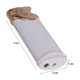 JMALL - White Aluminium Cigarette Lighter ( Pack of 1 ) - White