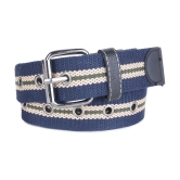 Zacharias - Blue Canvas Mens Casual Belt ( Pack of 1 ) - None