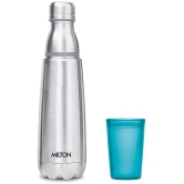 Milton Vertex 1000 Thermosteel Hot or Cold Water Bottle with Unbreakable Tumbler, 1000 ml, Blue - Blue