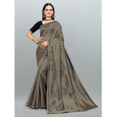 Om Shantam Sarees - Black Organza Saree With Blouse Piece ( Pack of 1 ) - Black