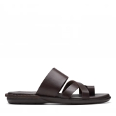 CLARKS DARK BROWN MEN LEATHER PENRYN LOOP SANDALS