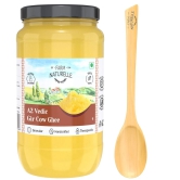 Farm Naturelle A2 Pure Gir Cow Ghee 1000ml Extra In Glass Bottle | Extra Engraved Virgin Wooden Spoon| 100% Desi Gir Cow Ghee | Vedic Bilona Method-Curd Churned-Golden | Lab Tested Grainy & Aromatic, Keto Friendly | Non-GMO Grassfed, Premium & Traditional