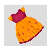 MangoPies - Yellow Cotton Blend Girls A-line Dress ( Pack of 1 ) - None