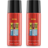 Riya Hum Tum Deodorant Spray & Perfume For Unisex 300 ( Pack of 2 )