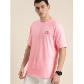 Difference of Opinion - Pink Cotton Oversized Fit Mens T-Shirt ( Pack of 1 ) - None