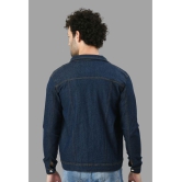 DKGF Fashion Cotton Blend Men''s Denim Jacket - Navy ( Pack of 1 ) - None