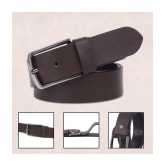 Loopa - Brown Leather Mens Formal Belt ( Pack of 1 ) - None