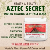 Aztec Secret Indian Healing Clay Deep Pore Cleansing Facial  Body Mask Natural Calcium Bentonite For Open Pores Tanning Pigmenration Black Heads Acne UNISEX-Aztec Secret Indian Healing Clay Deep