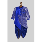 Coxxup Blue Silk Blend Boys Sherwani ( Pack of 1 ) - None