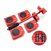 Furniture Lifter Mover Tool Set | Heavy Duty Furniture Shifting Lifting Moving Tool with Wheel Pads for Easy Appliance Furniture Caster Appliance Furniture Caster - Red