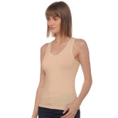 Sona 8008 Beige Racer Back for Gym Workout, Exercise, Yoga Camisole-XXL / Beige / Cotton