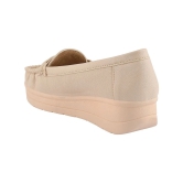 Shoetopia Cream Womens Loafers - None