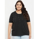 AUSTIVO - Black Cotton Blend Women's Regular Top ( Pack of 1 ) - None