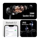 Tecsox Blaze300 Bluetooth Bluetooth Earphone In Ear Powerfull Bass Blue