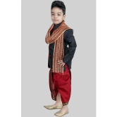 Coxxup Black Silk Boys Dhoti Kurta Set - Pack of 1 - None