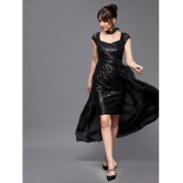 Miss Chase Polyester Embellished Full Length Womens Fit & Flare Dress - Black ( Pack of 1 ) - None