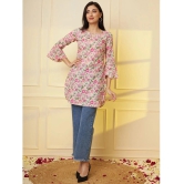 Tissu Cotton Printed Straight Womens Kurti - Pink ( Pack of 1 ) - None