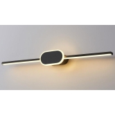 Hdc 18w Modern Black Sleek Body Led Wall Light Mirror Vanity Picture Lamp - Warm White