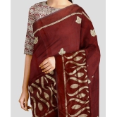 OFLINE SELCTION - Red Banarasi Silk Saree With Blouse Piece ( Pack of 1 ) - Red