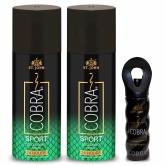 ST.JOHN Cobra Sport 150ml*2 & Cobra Perfume15 Deodorant Spray & Perfume for Men (315ml) Pack of 3