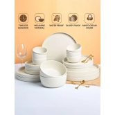 MARKET99 Minto Cream Sparkle Dinner Set